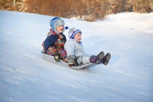 Kids Sledding