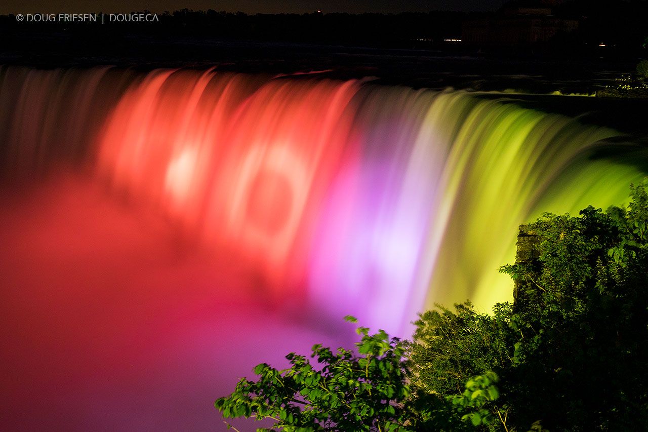 Oświetlenie Wodospadu Niagara