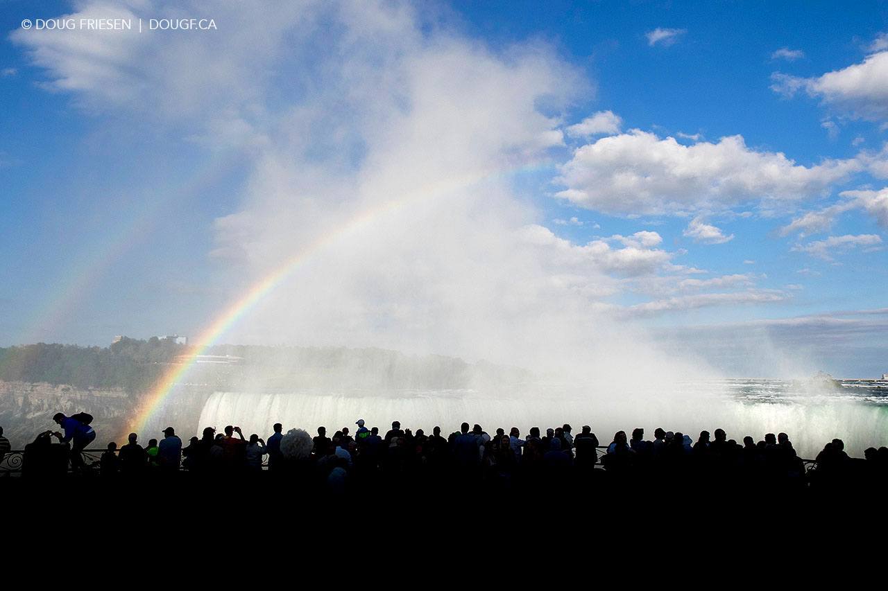 Wodospad Niagara tęcze